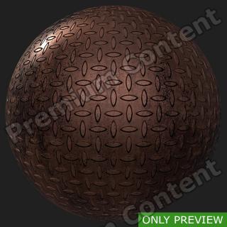 PBR substance preview metal floor rusty 0001